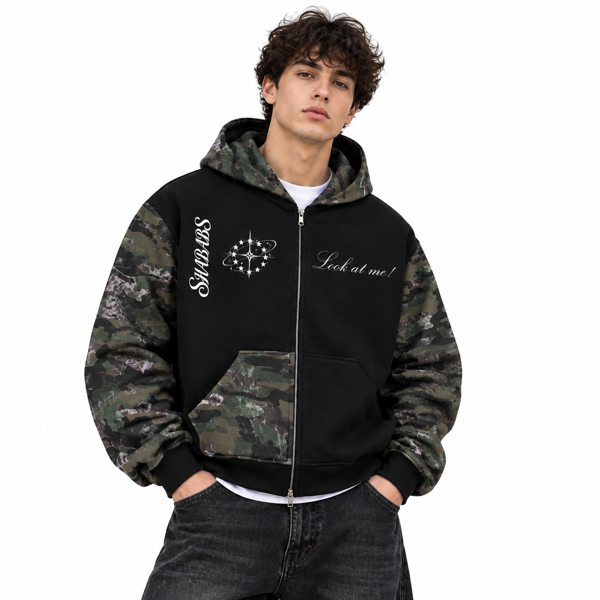 Adysaint Shababs Camo Full Zip Hoodie